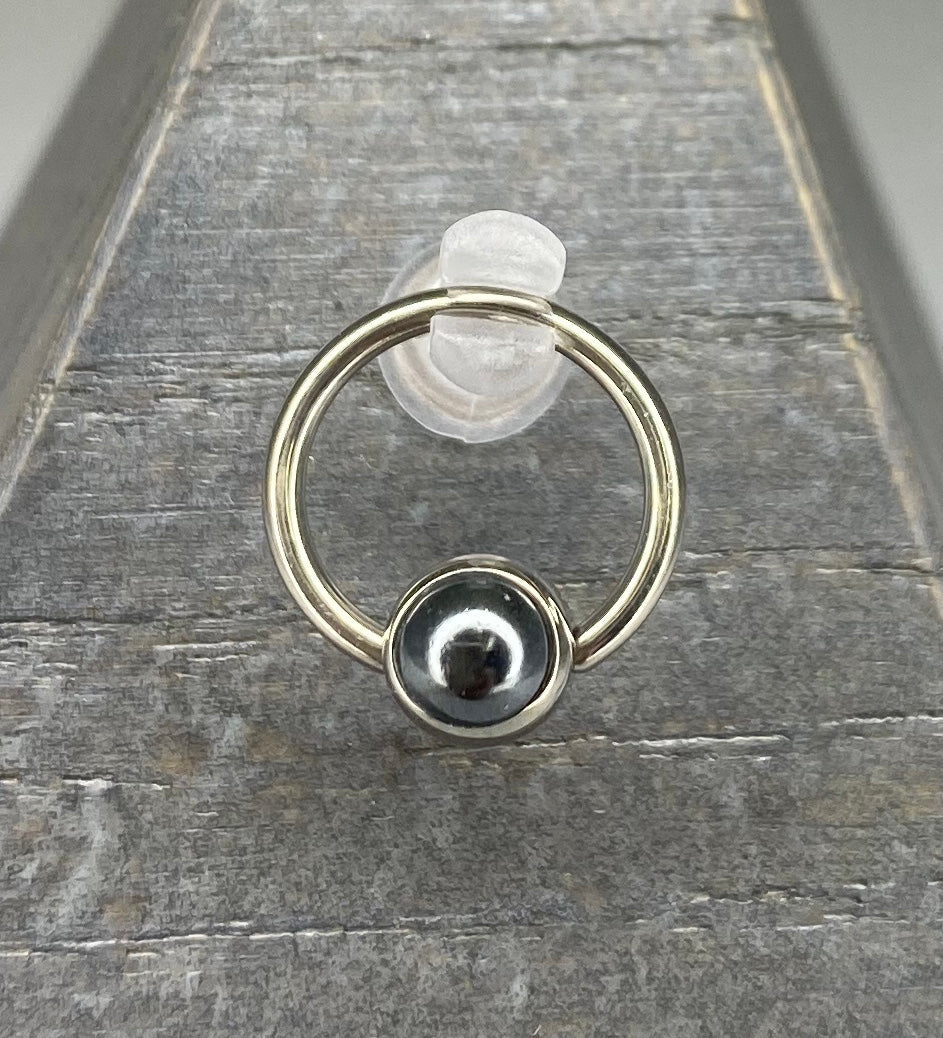 Captive Bead with Hematite