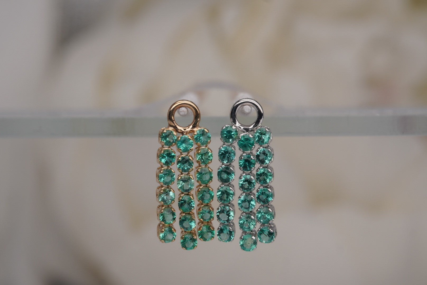 Lux Fringe Charm in Emeralds