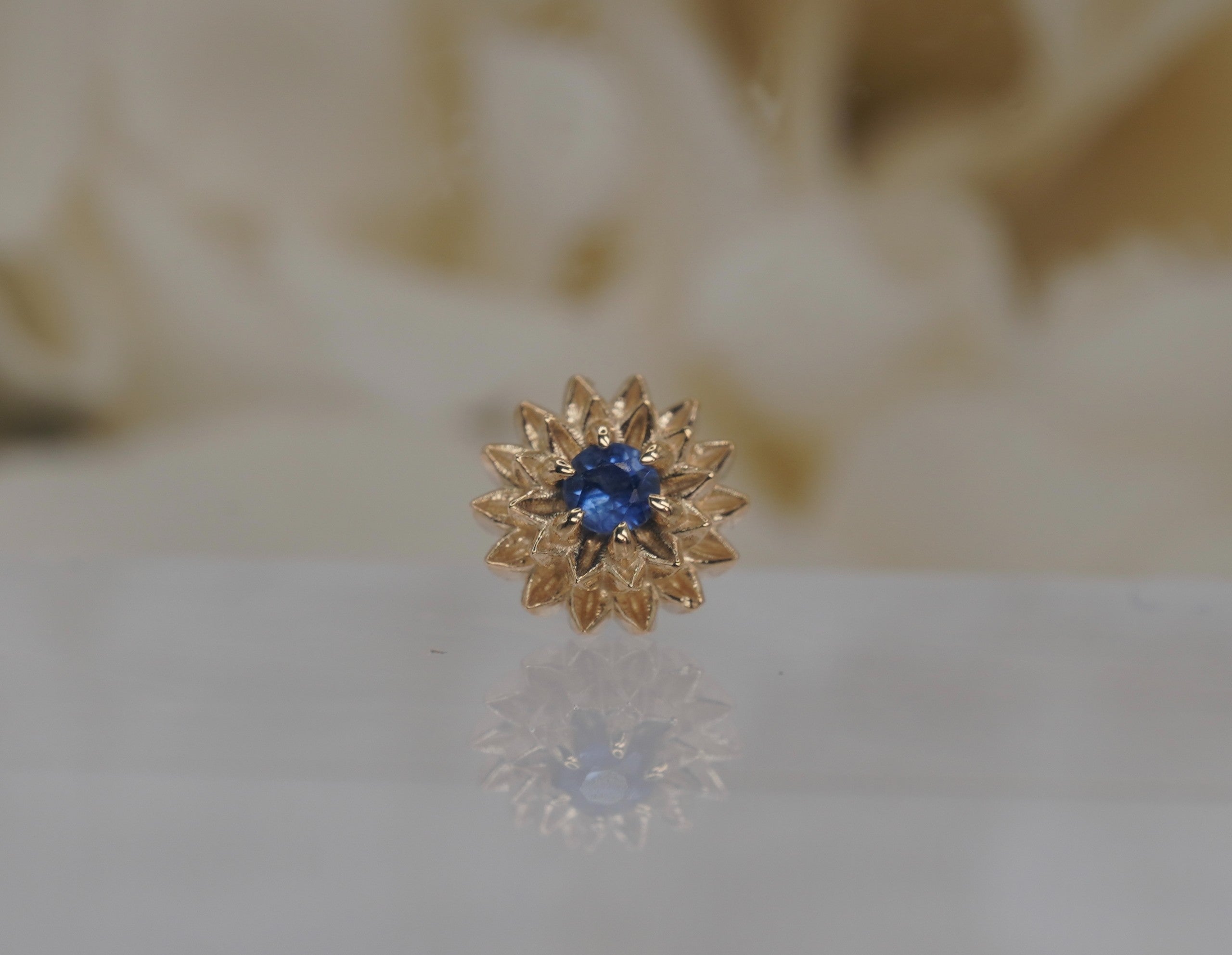 Dahlia with Blue Sapphire