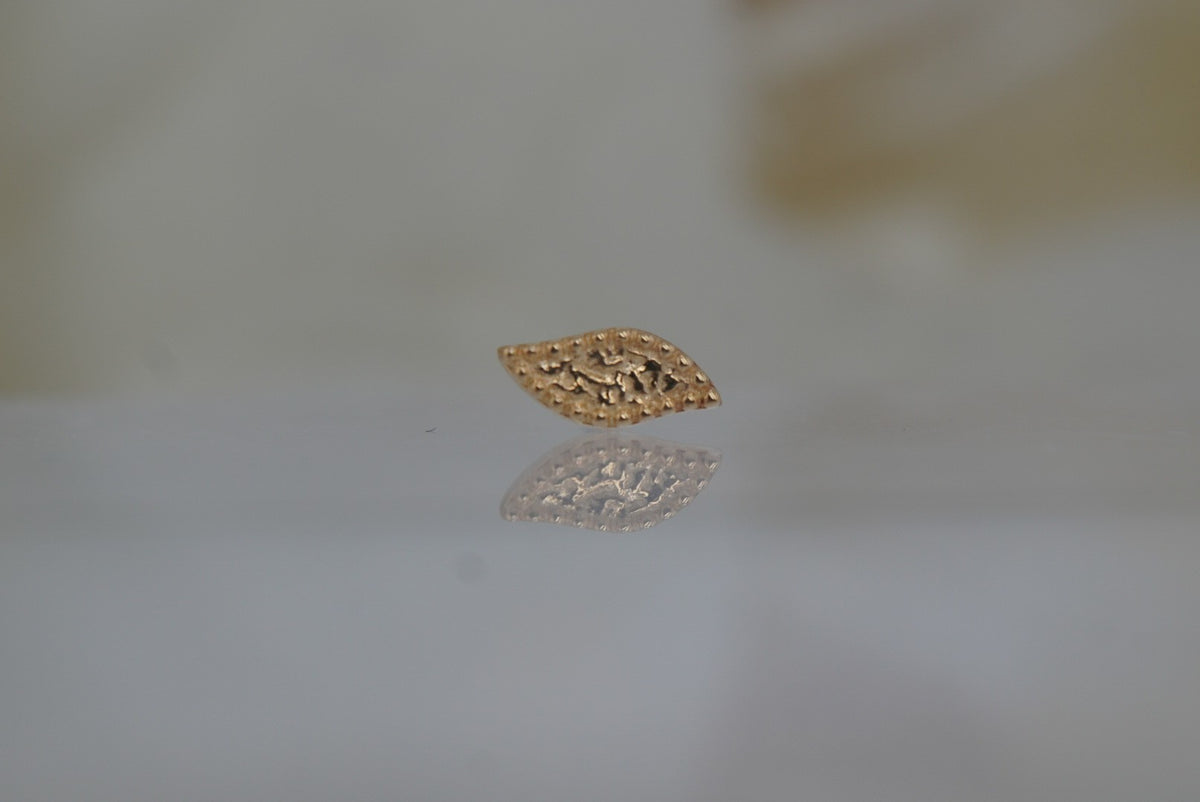 Buddha Jewelry Organics 14k "Wisp" THREADLESS in yellow gold white gold rose gold