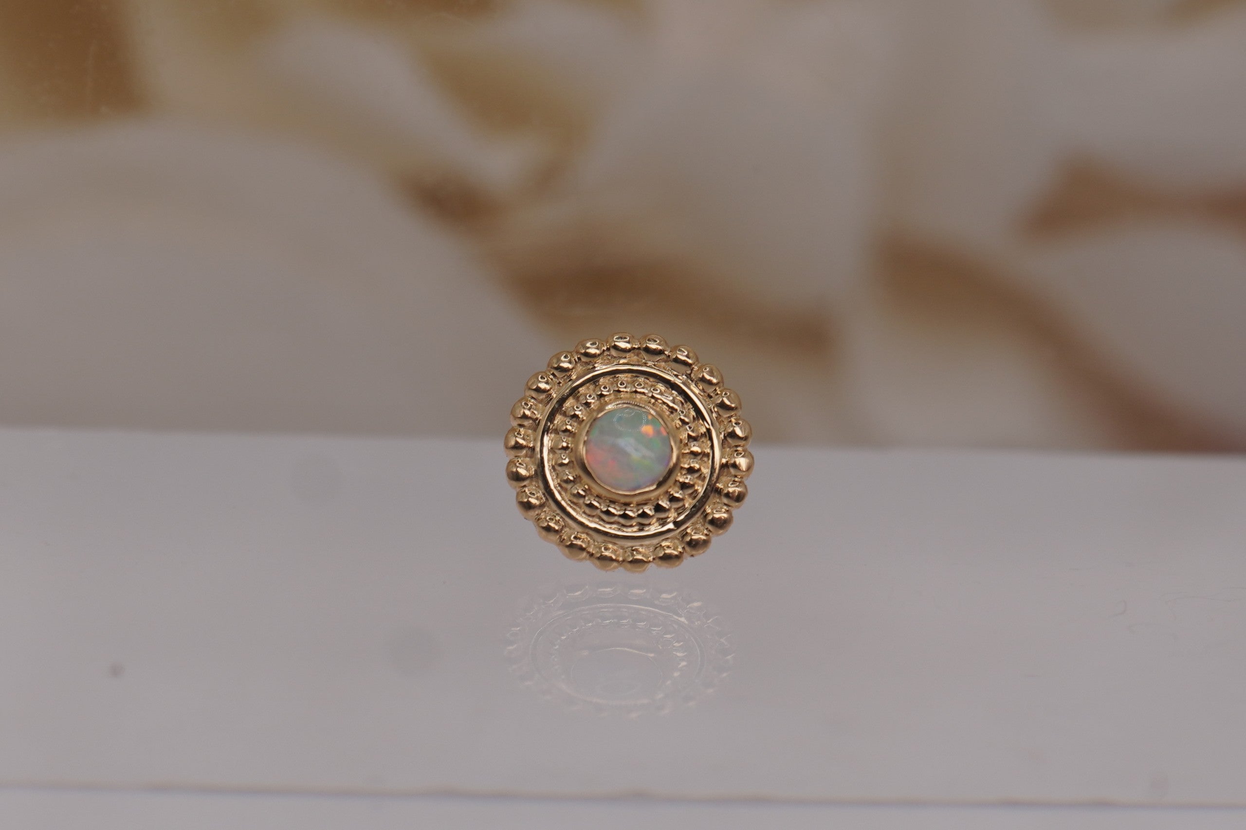 Shield with White Opal #1