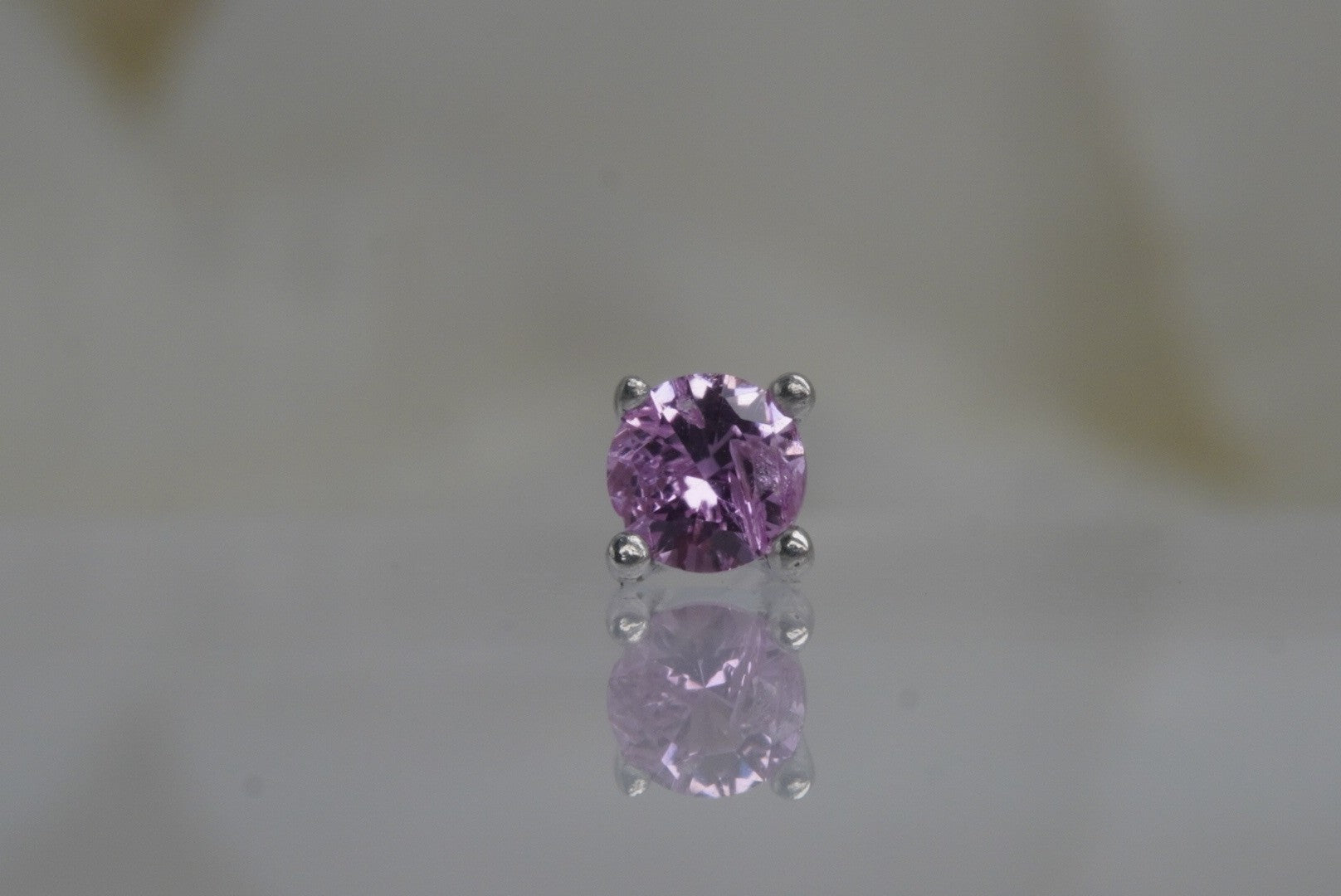 Pink Sapphire Prong