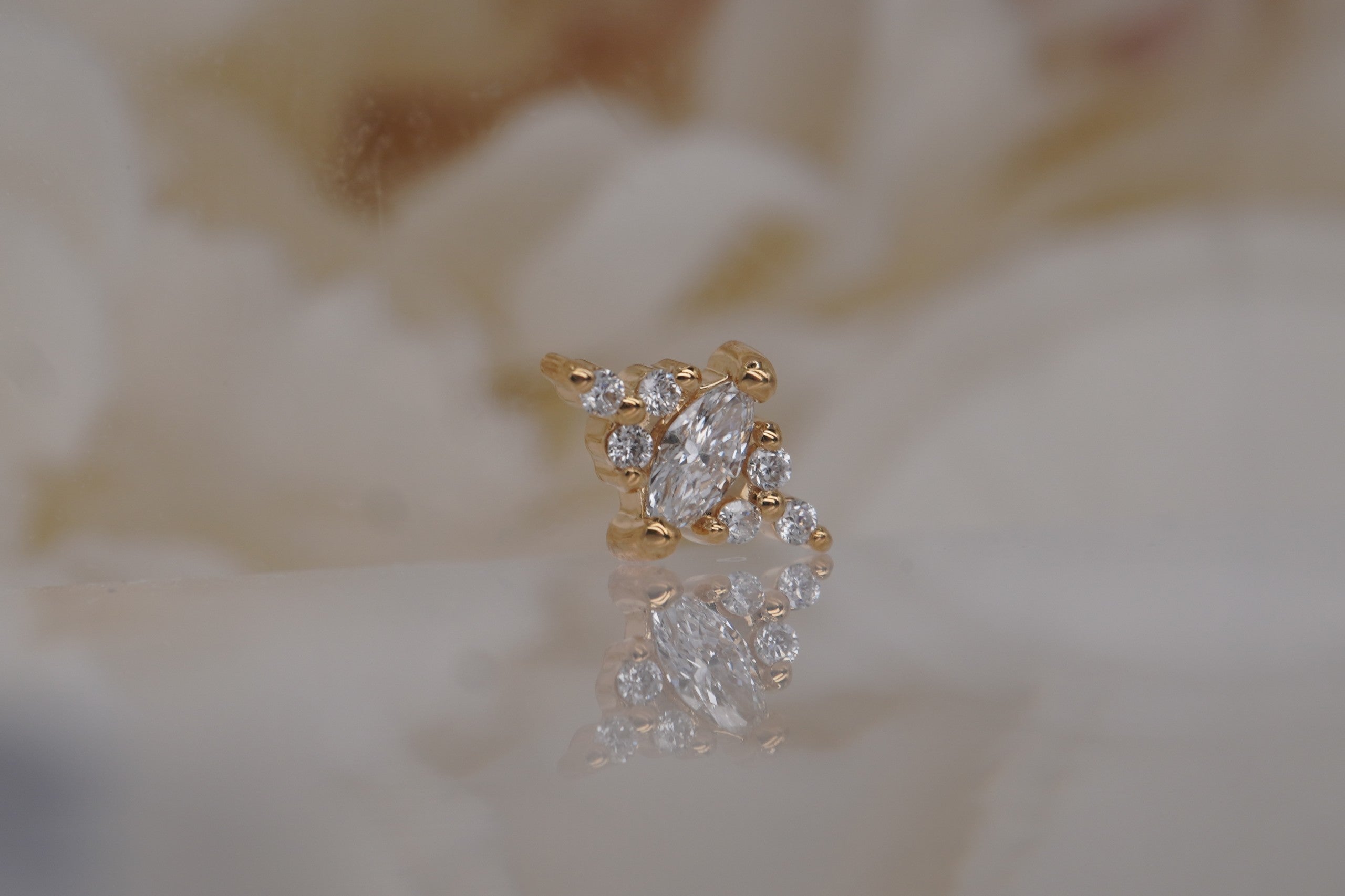 Golden Venus with Lab Created Diamonds