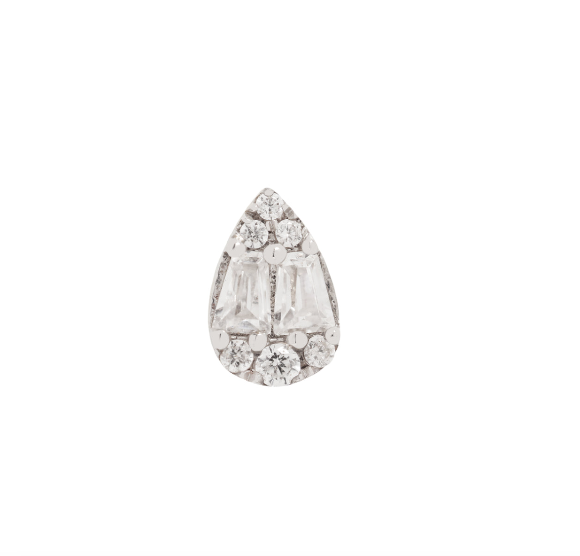 Buddha Jewelry 14k Gold "Virtue" with crystal stock image WG