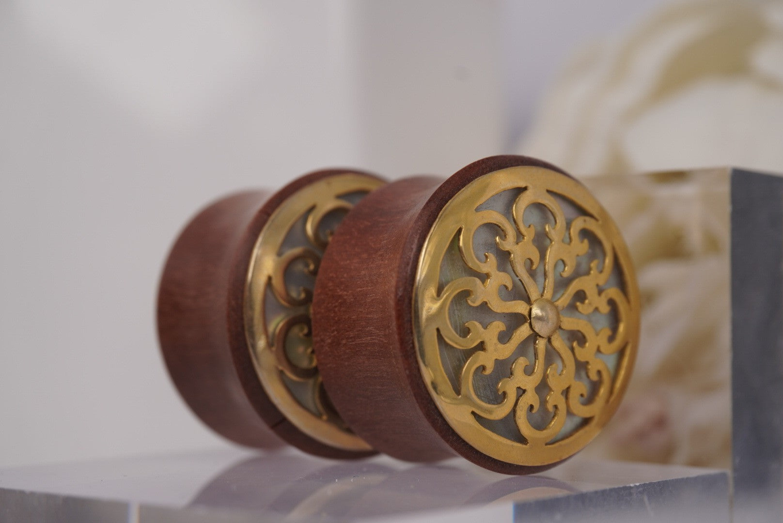 Idol- Yellow Gold Plated with Mother of Pearl