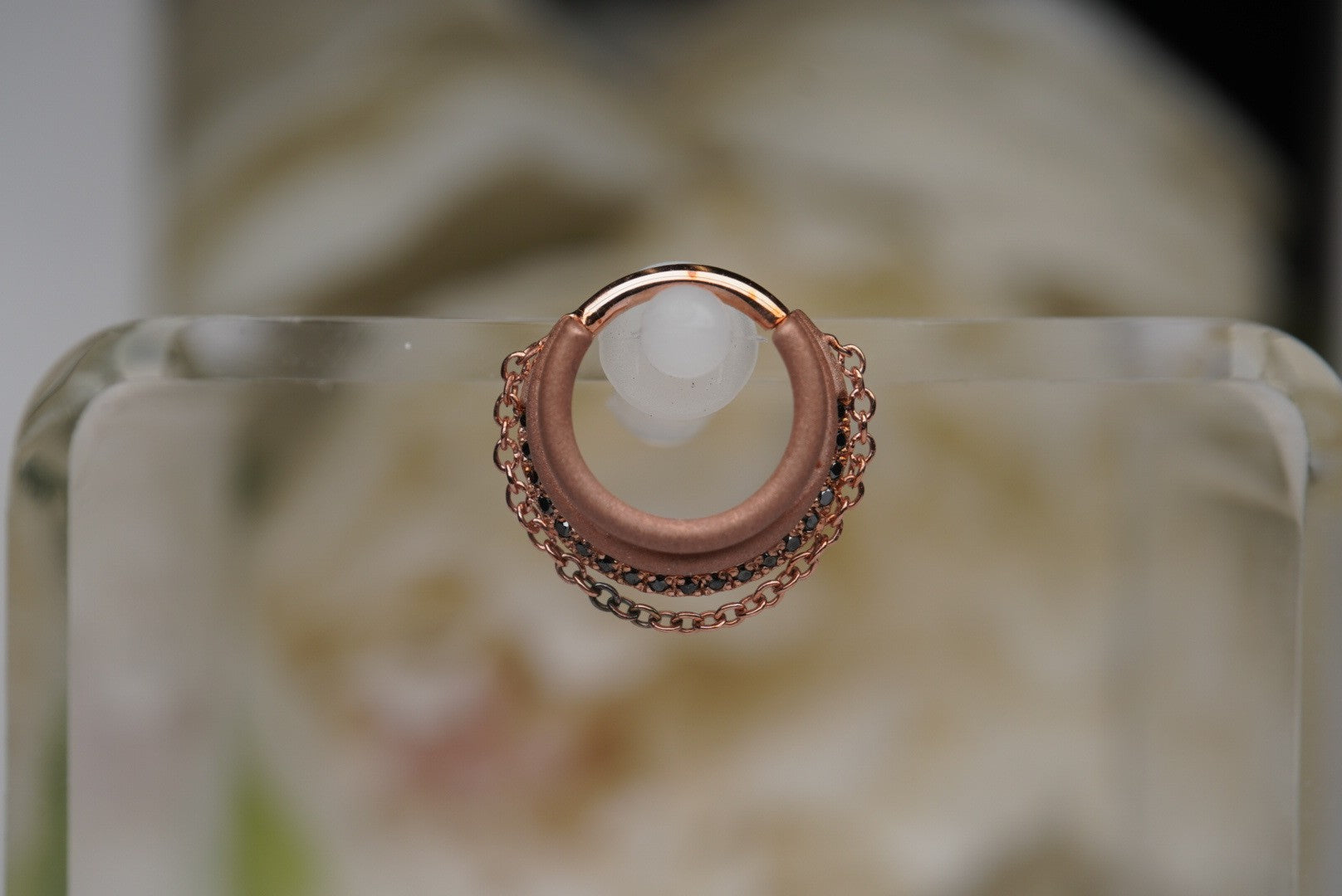 Lucy In Chains in Rose Gold with Black Diamonds