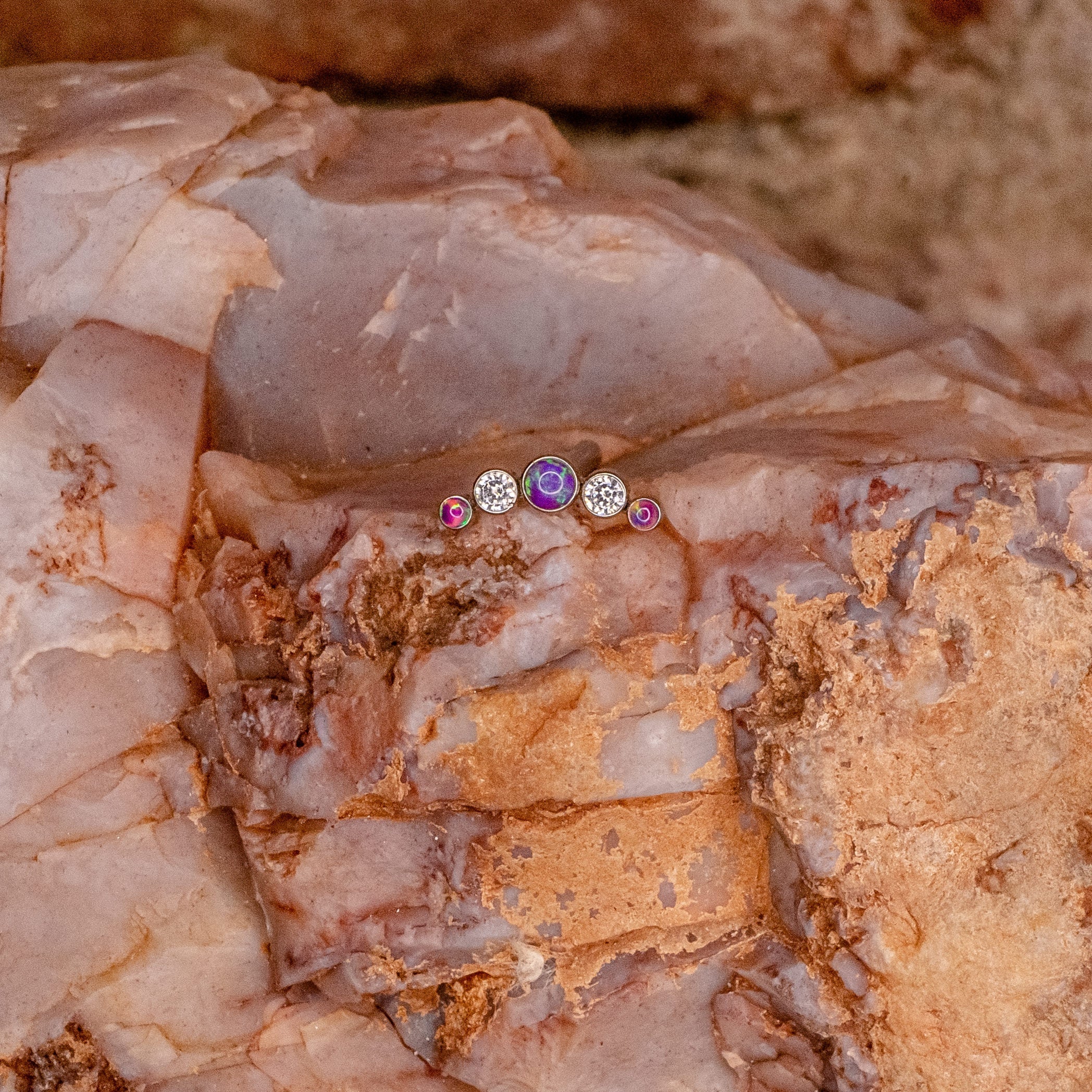 Purple Opal & White Prium- 12/14g