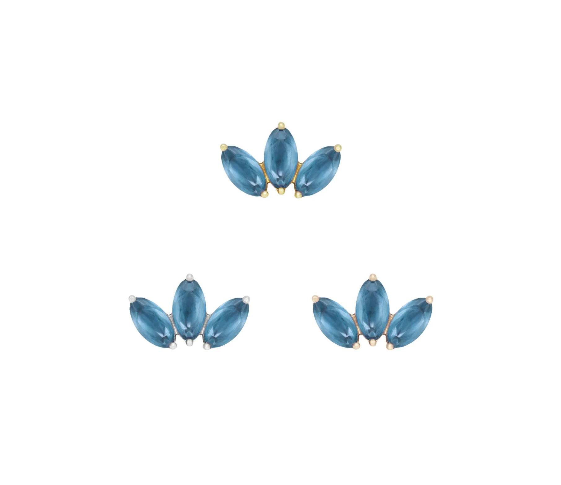 Mini Moet with Sandblasted London Blue Topaz