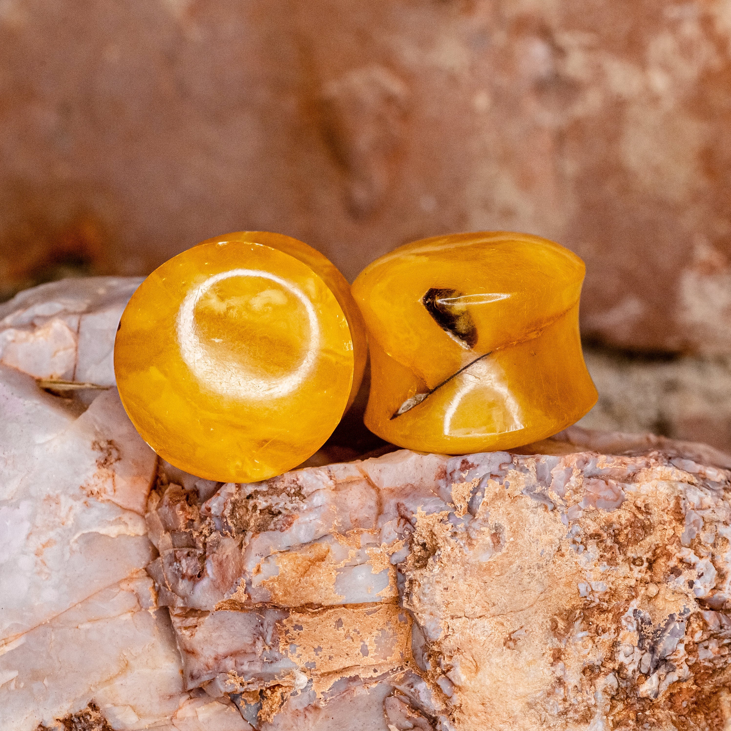 Amber Plug +7/8" ID 1" OD