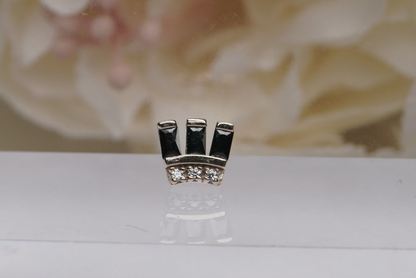 Baguette Beauty - Small with Black Crystals