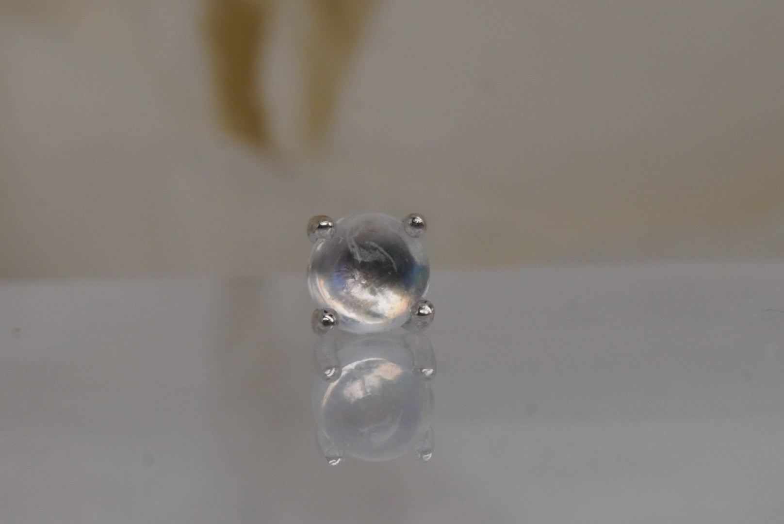 Rainbow Moonstone Prong