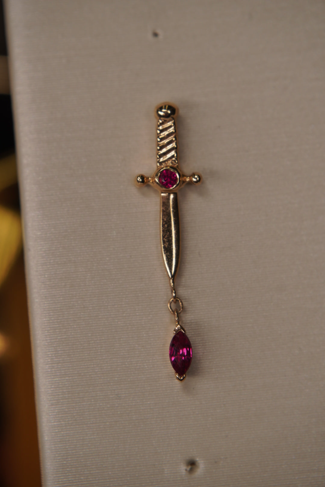 Kiss of Death in Yellow Gold with Genuine Rubies