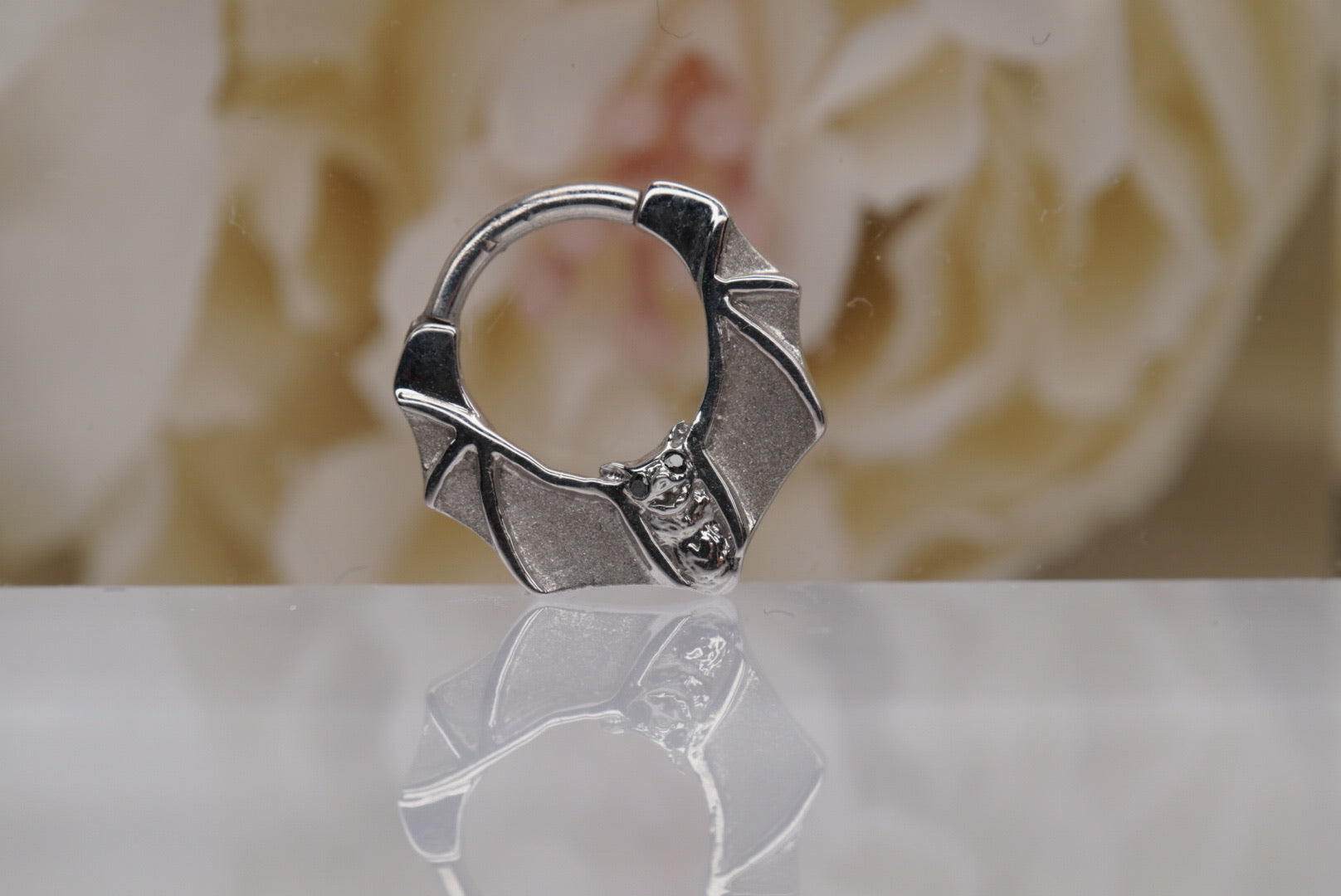 Lilith Bat Clicker with Black Diamonds