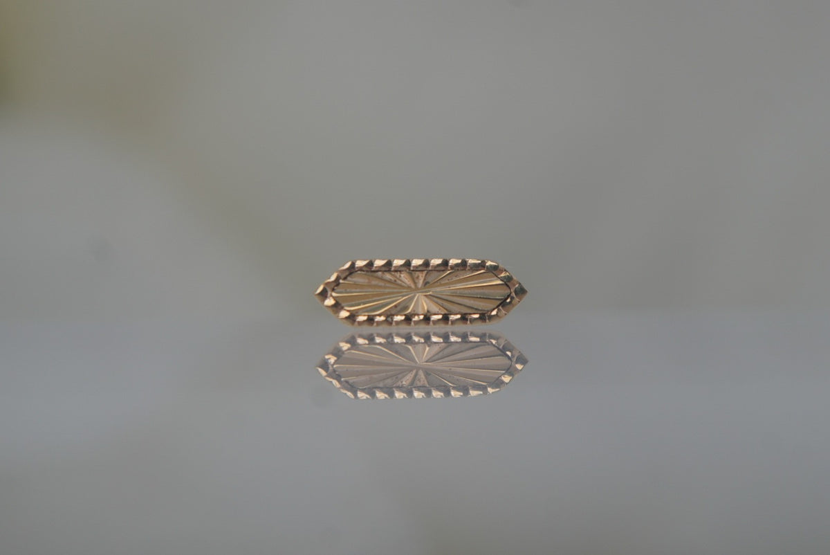 Buddha Jewelry Organics 14k Various Gold Color Options 6x2mm "Moxy" THREADLESS yellow gold