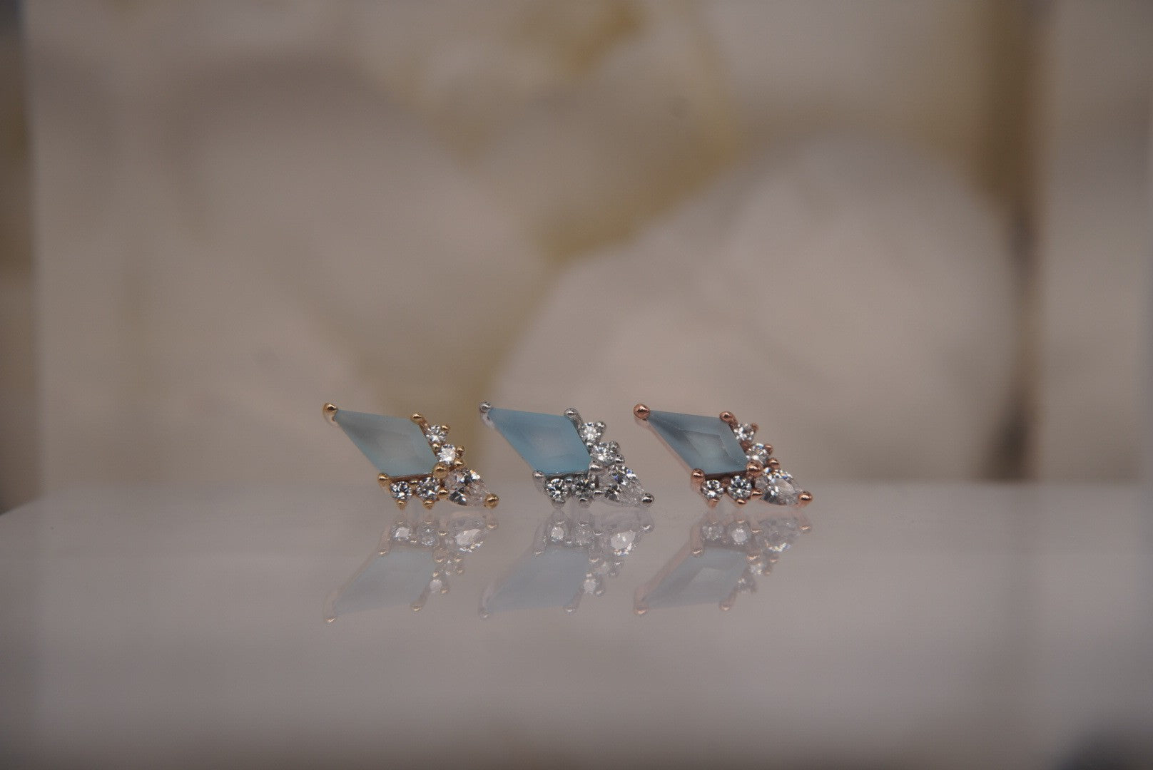 Afterglow with Sandblasted Swiss Blue Topaz