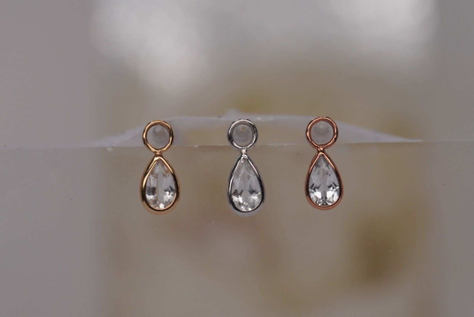 Concorde Teardrop Charm- White Topaz