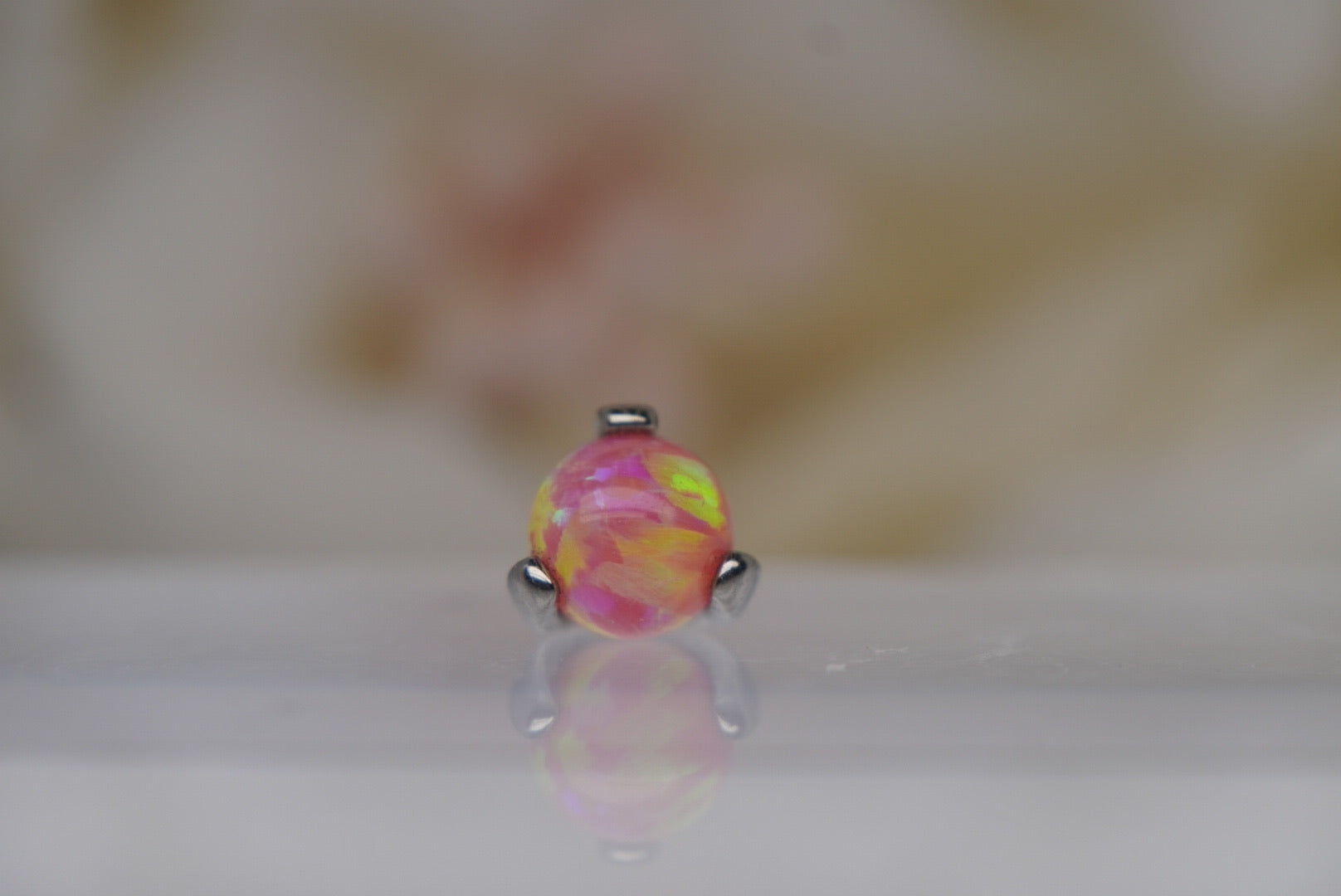 Pink Opal Prong Setting- 12/14g