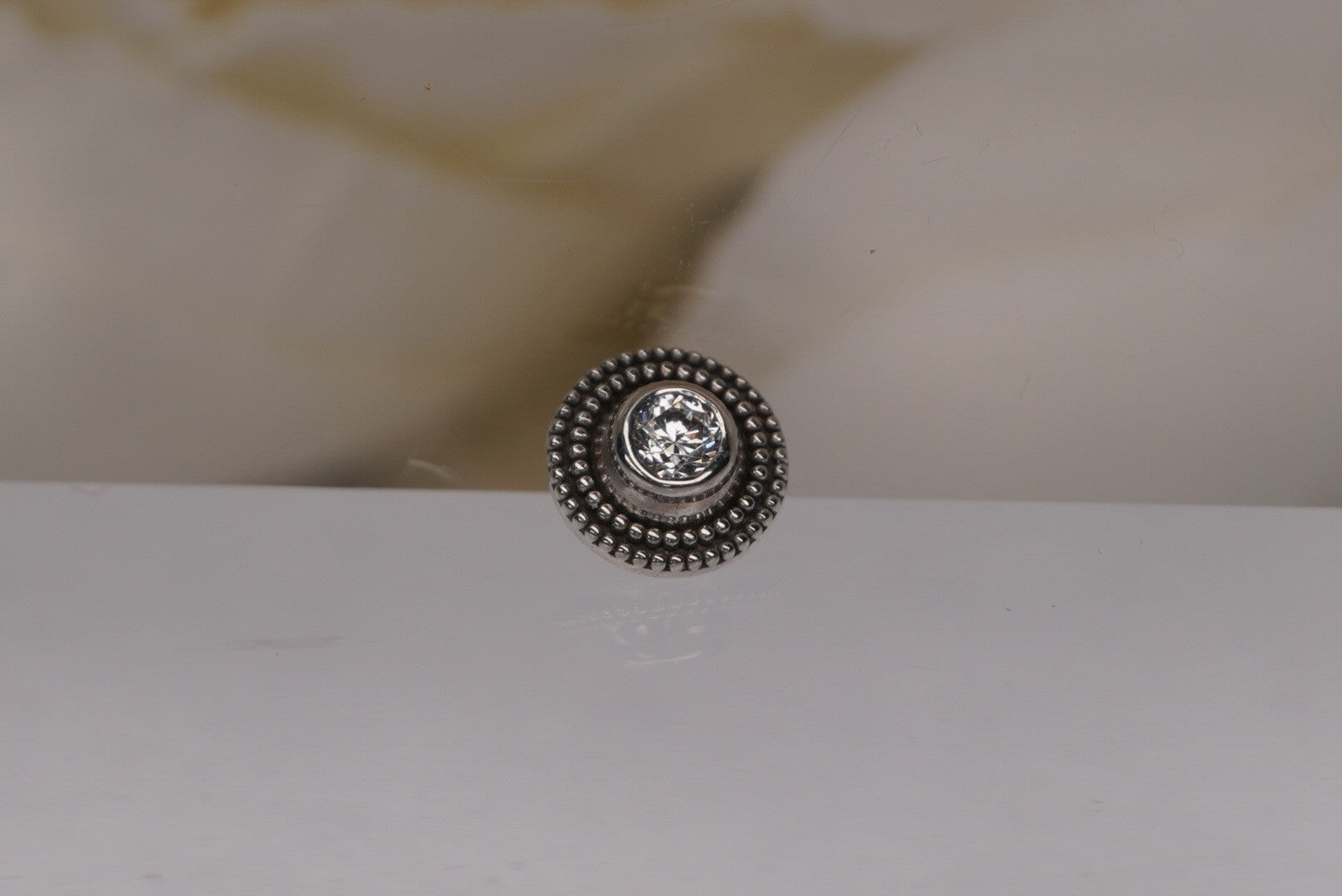 14g Round Milgrain in Gold