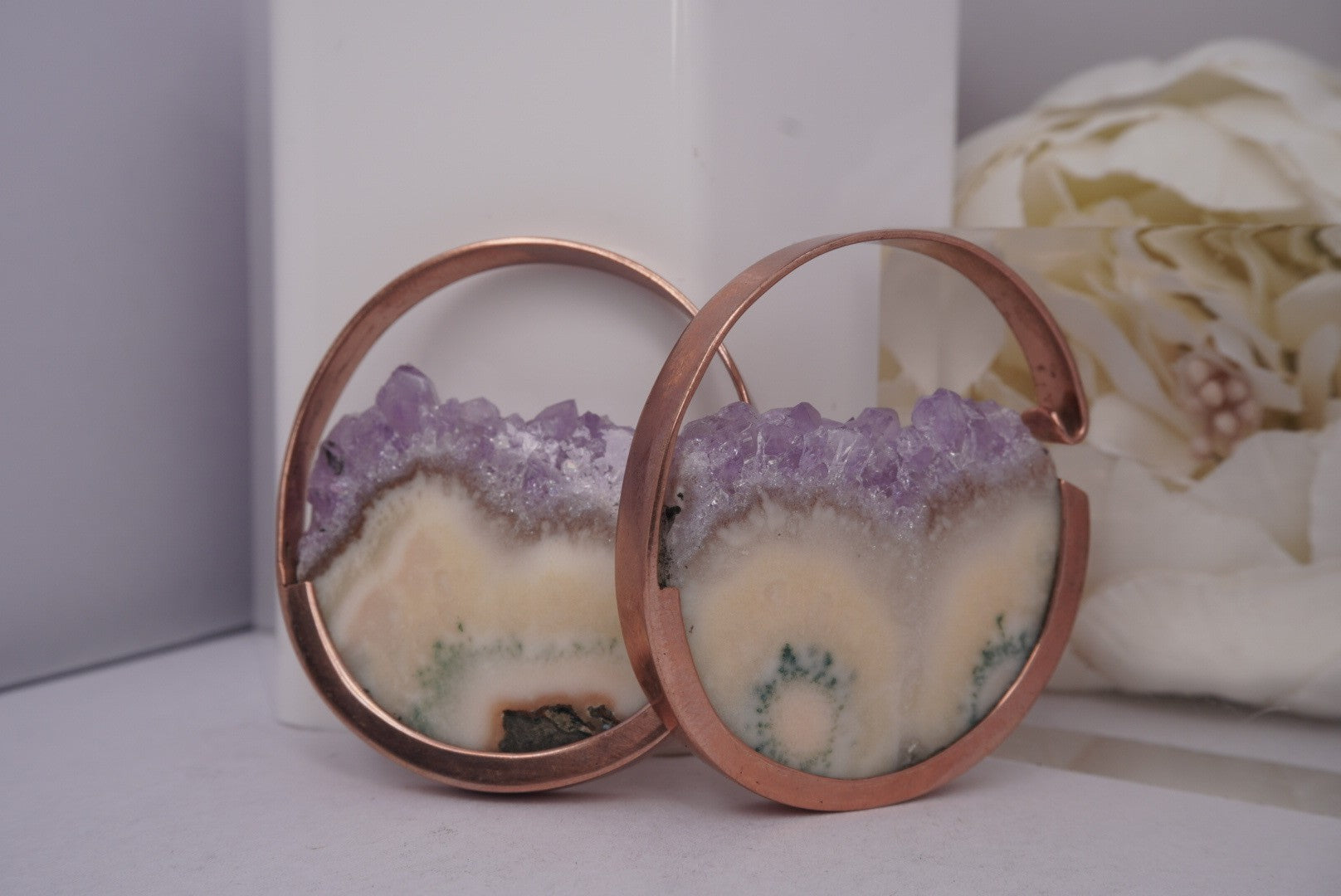 Muse Hoops - Medium Amethyst