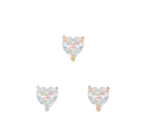 Rainbow Moonstone Heart
