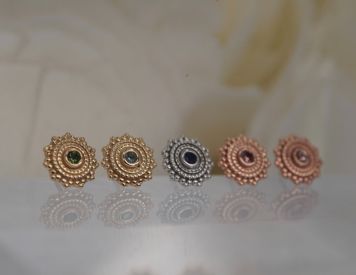 Round Afghan 6mm with Genuine Stones