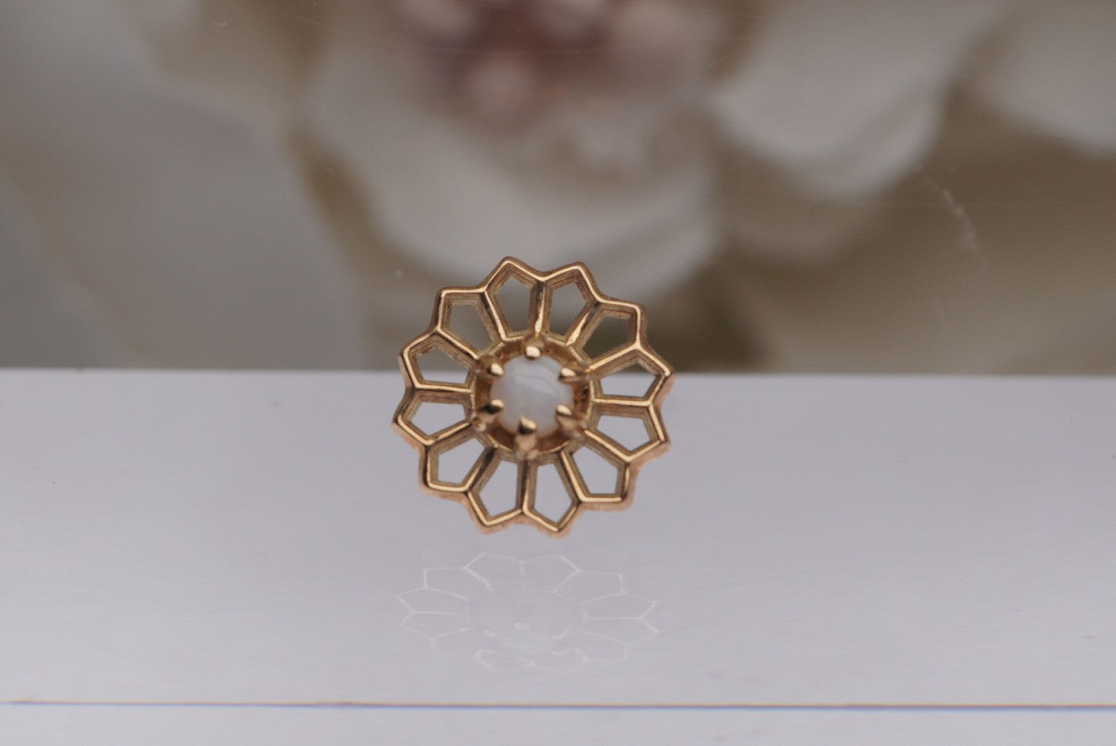 Passion Flower with Opals