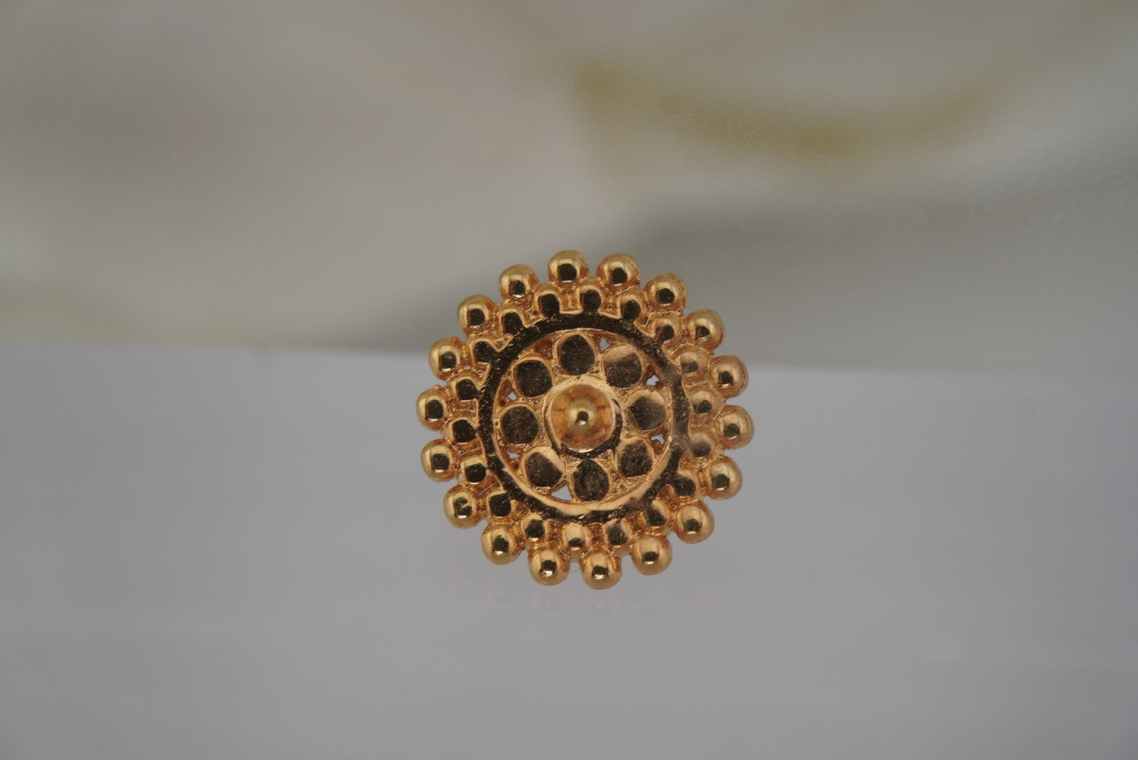 Large Afghan- Yellow Gold Plated