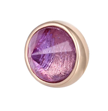 Round Bezel Reverse Set in Amethyst