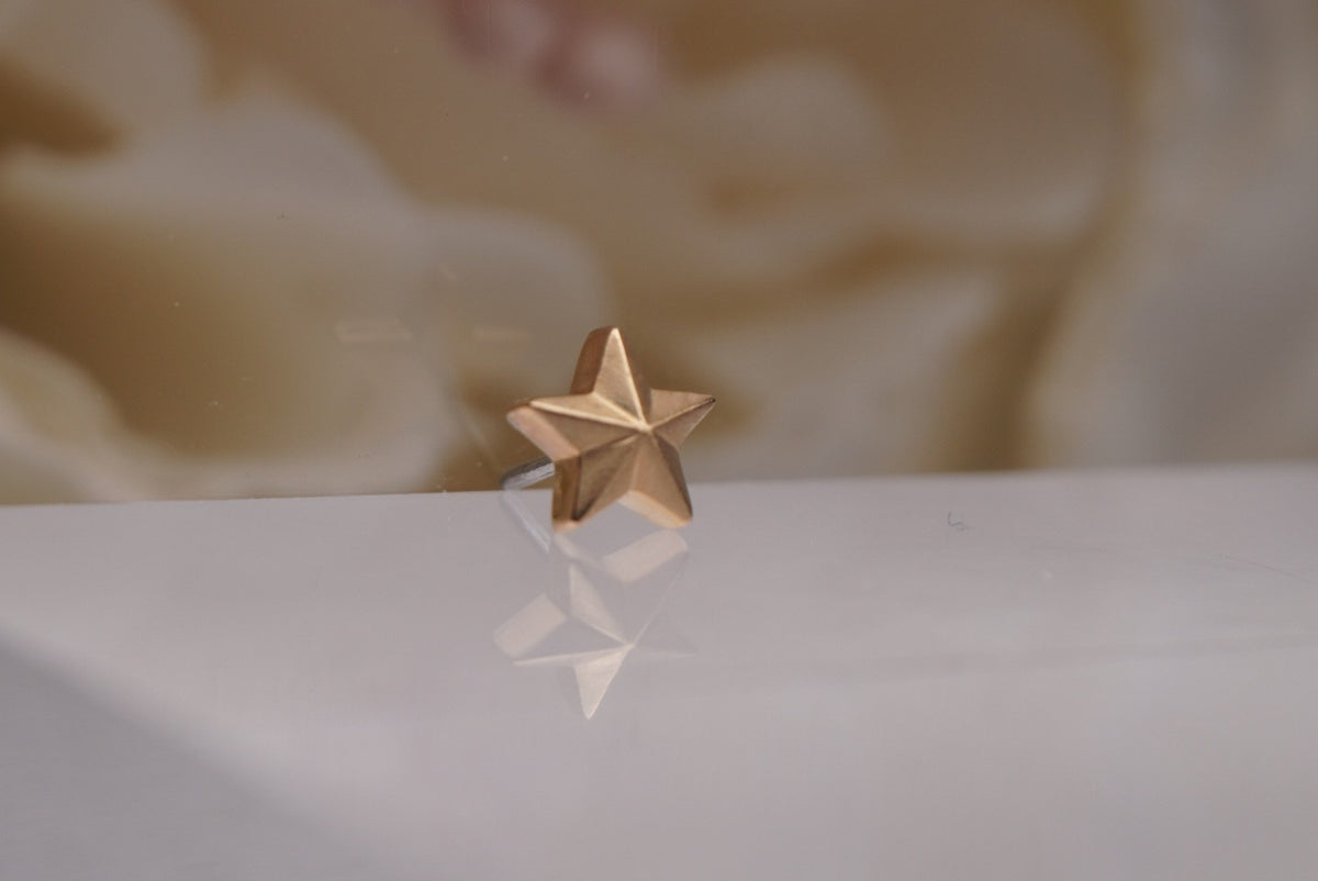 Threadless Yellow gold white gold rose gold