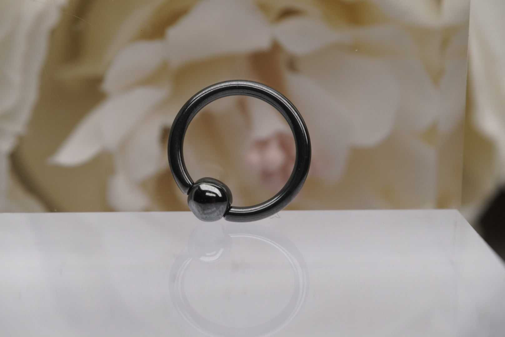 8g Captive Bead Rings- Black Niobium