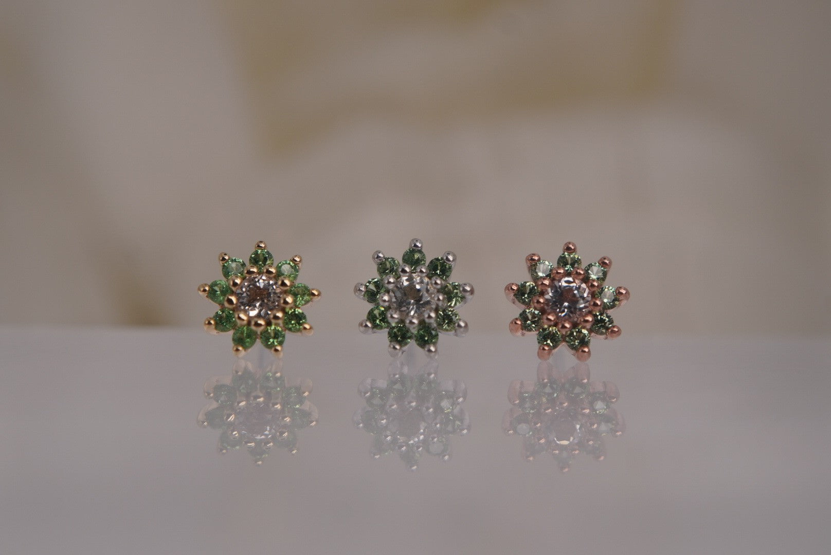 Eloise Flower with Tsavorite
