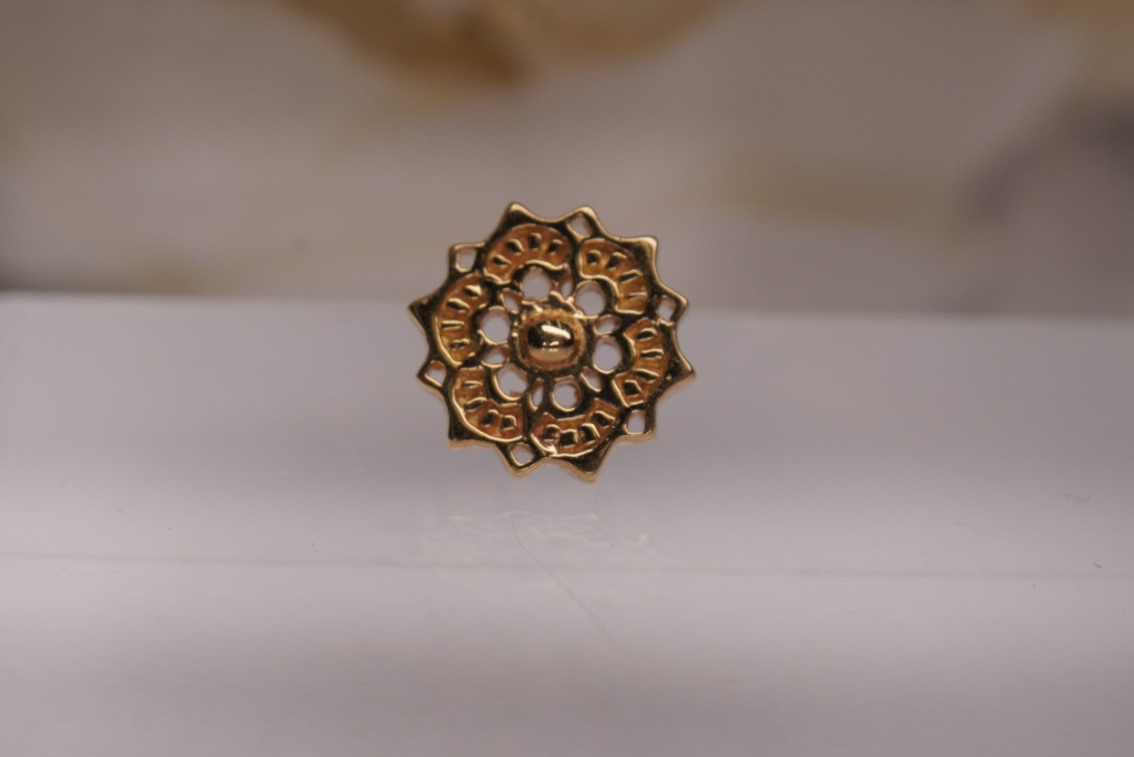 Large Lotus - Gold Plated