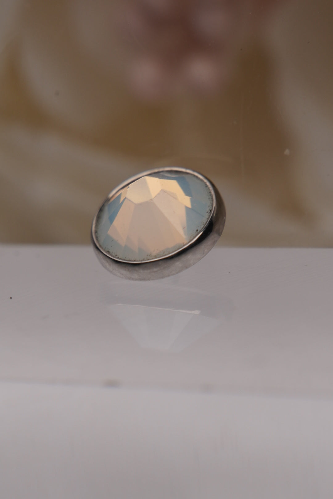 Crystal White Opal Crystal- Flat Faceted Gems 16g
