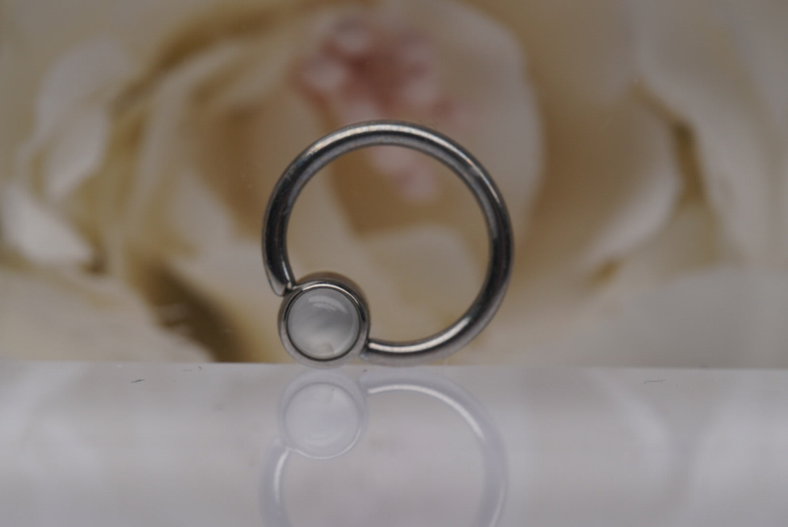 Captive Bead with Moonstone