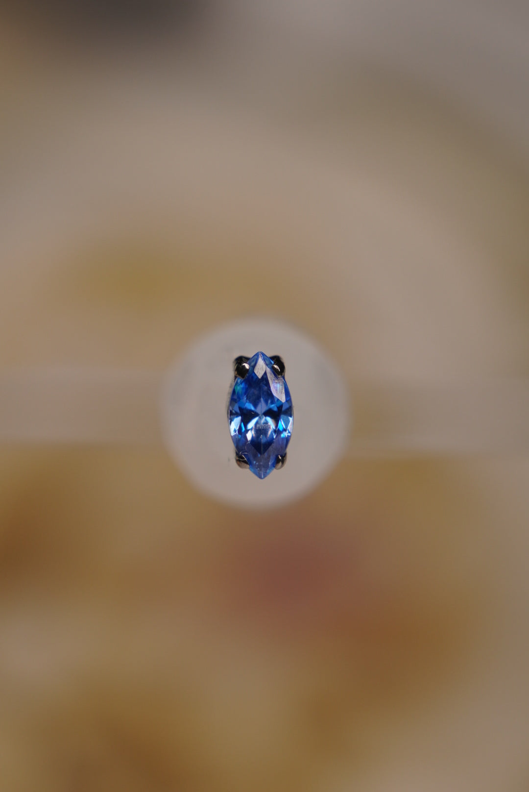 Arctic Blue Marquise Cut Prong