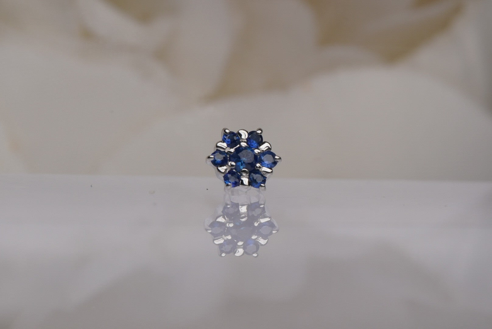Peony with Blue Sapphire
