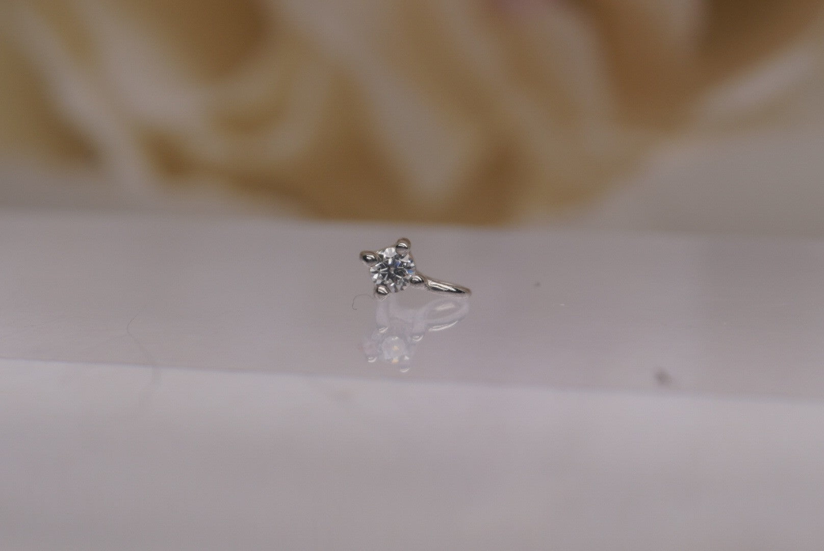 Prong Set Cz with Jump Ring