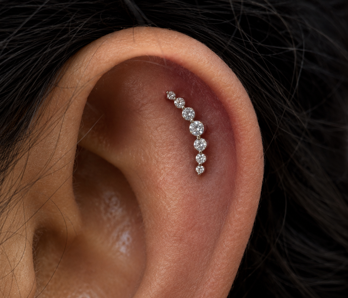 buddha jewelry 14k solid gold everlasting helix piercing