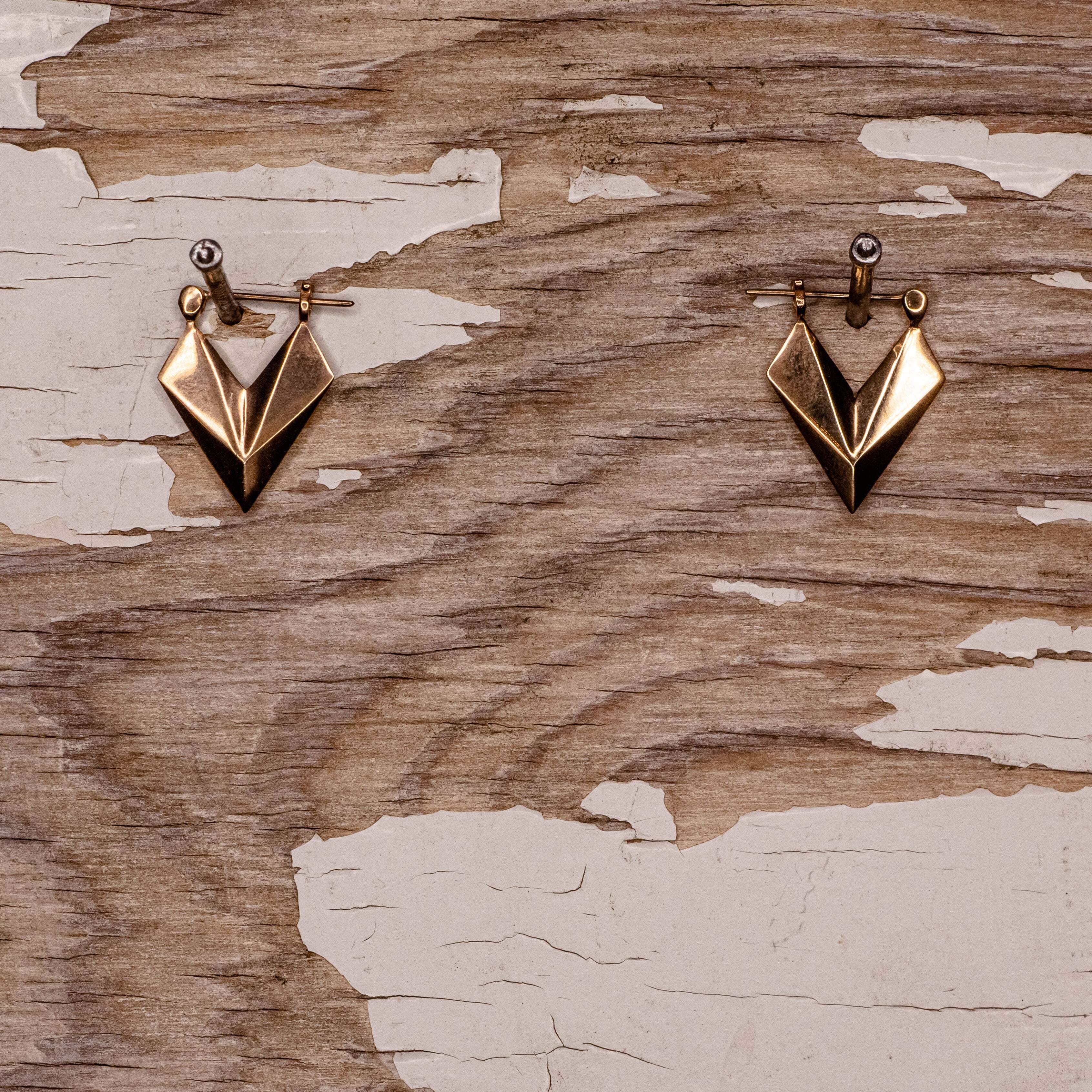 Sunken Arrow-18g-Rose Gold Plated