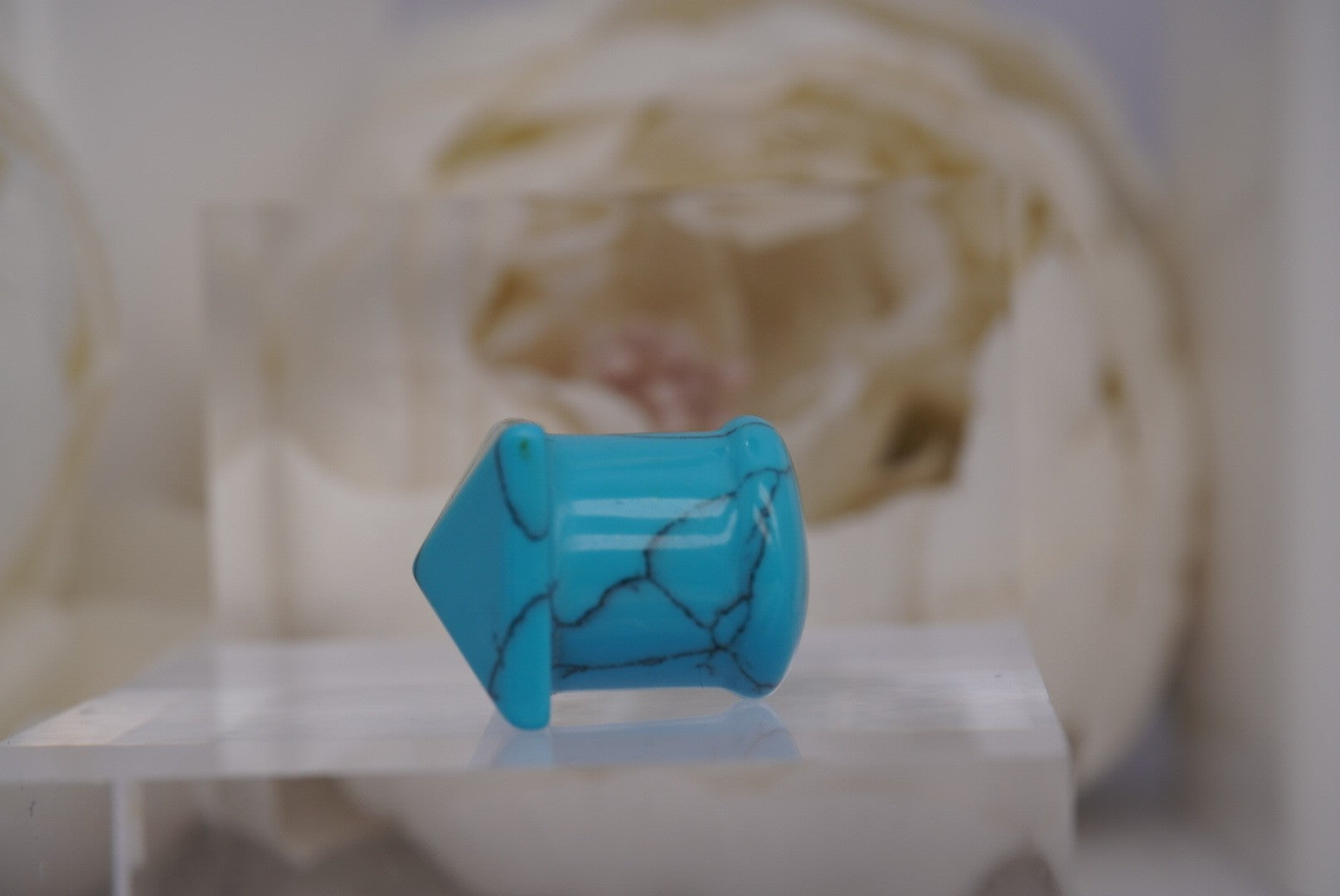 Turquoise Pyramid Plug- 1/2" ID