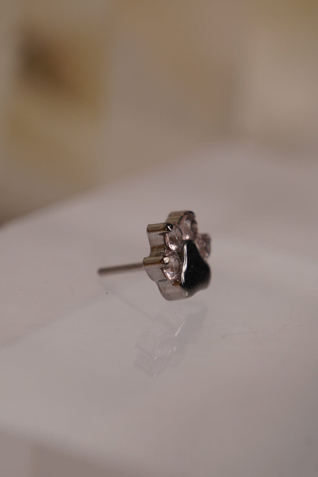Threadless Paw Print (Dusty Morganite)