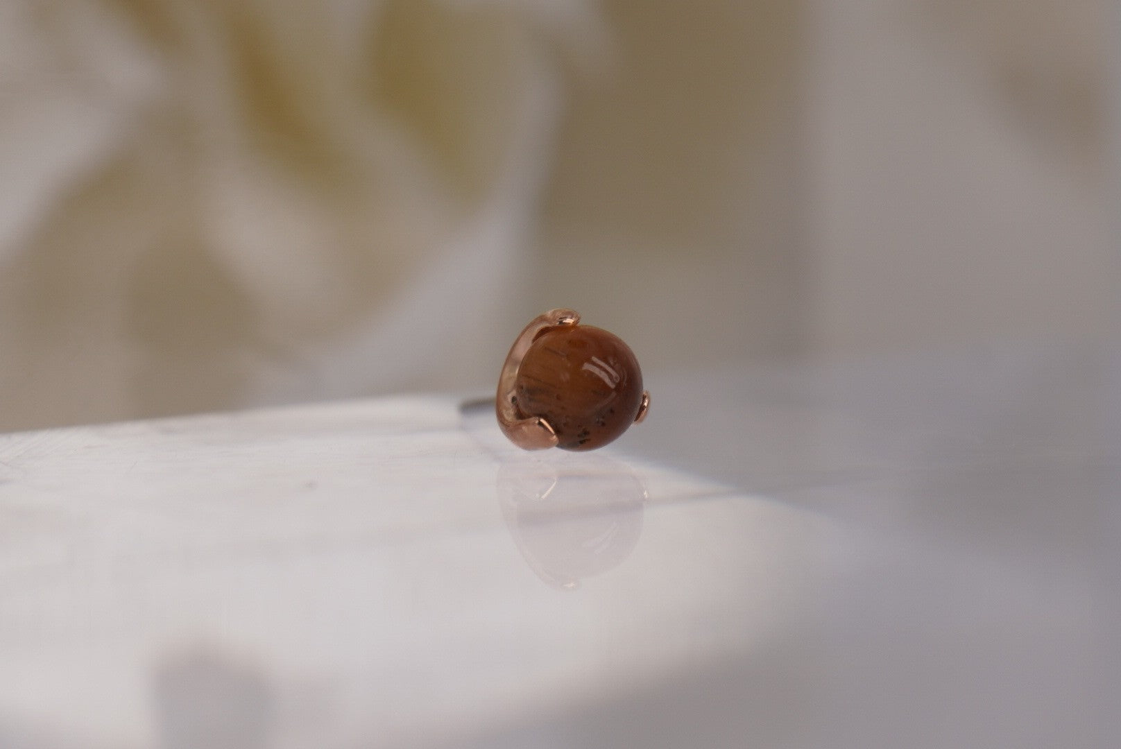 Tigers Eye Prong in Rose Gold