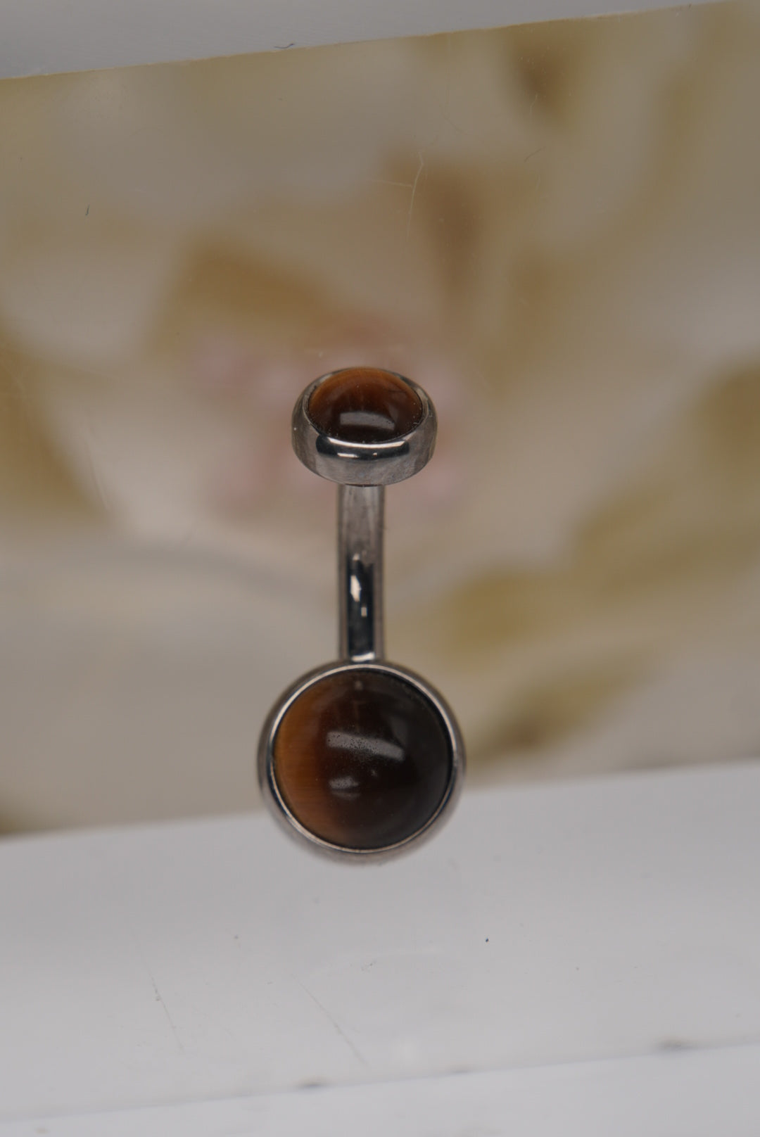 Tiger's Eye Navel in a Bezel Setting (4mm/6mm)
