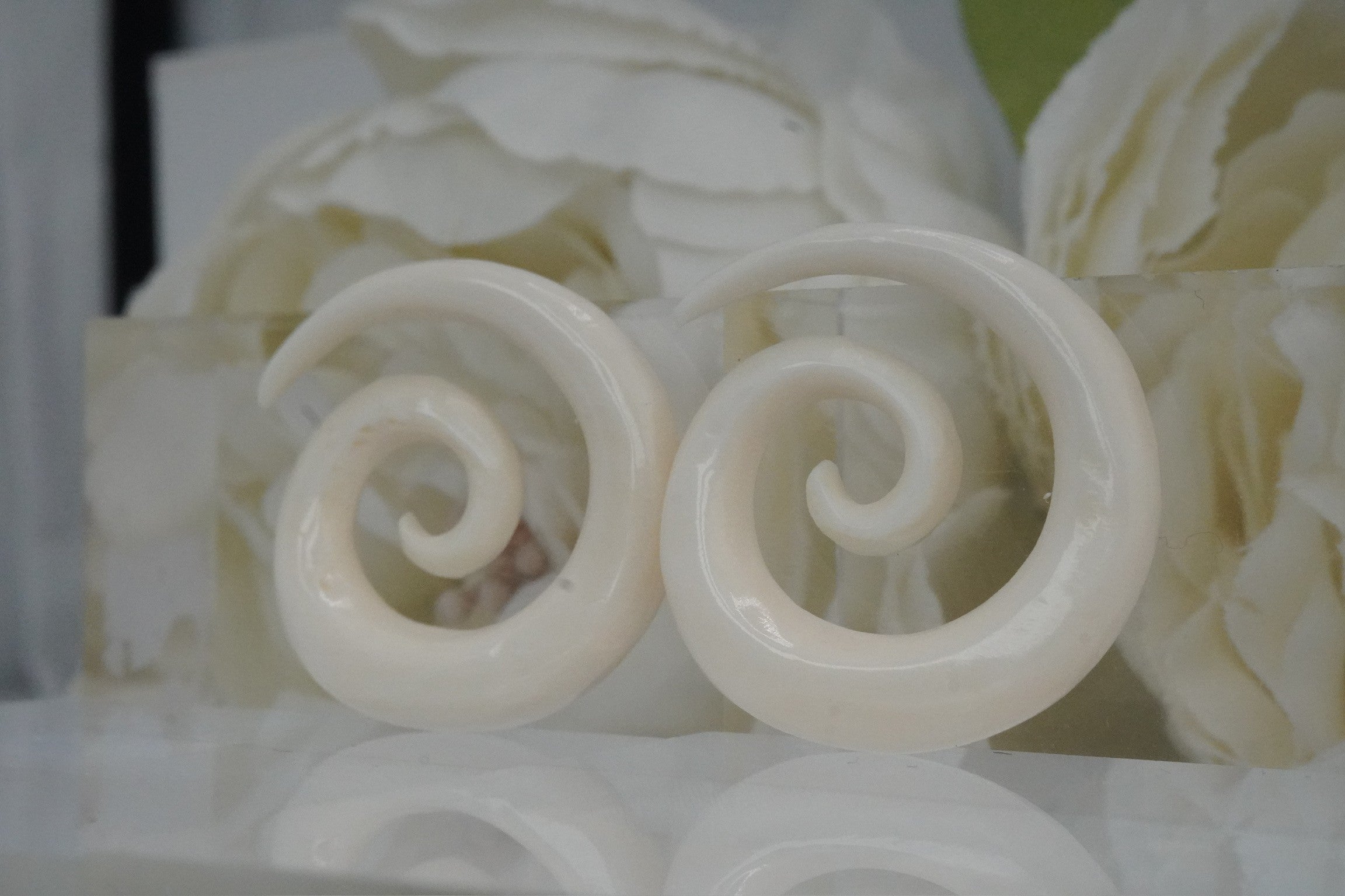 White Shell Spirals- 4g