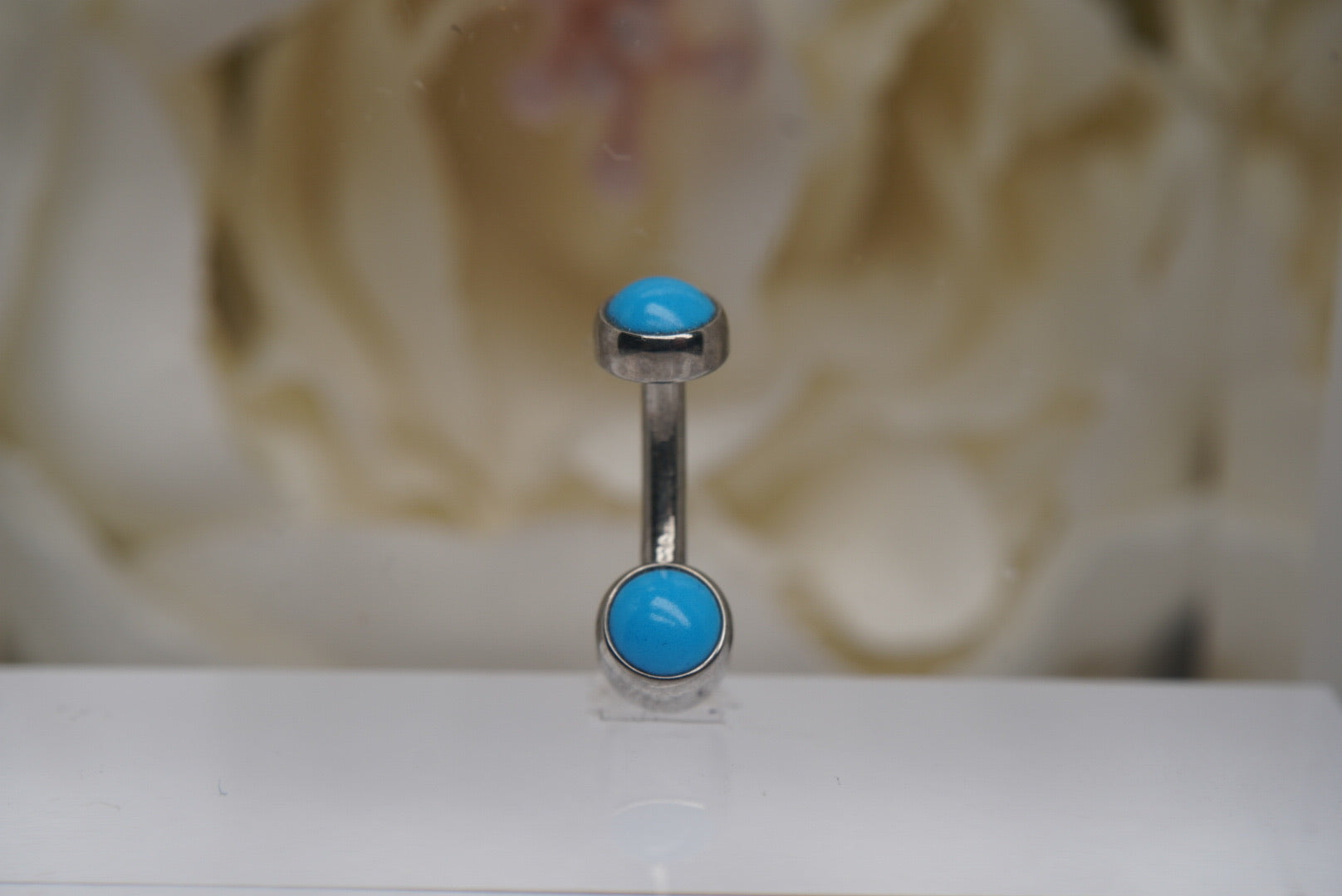 Turquoise Navel in a Bezel Setting (4mm/4mm)