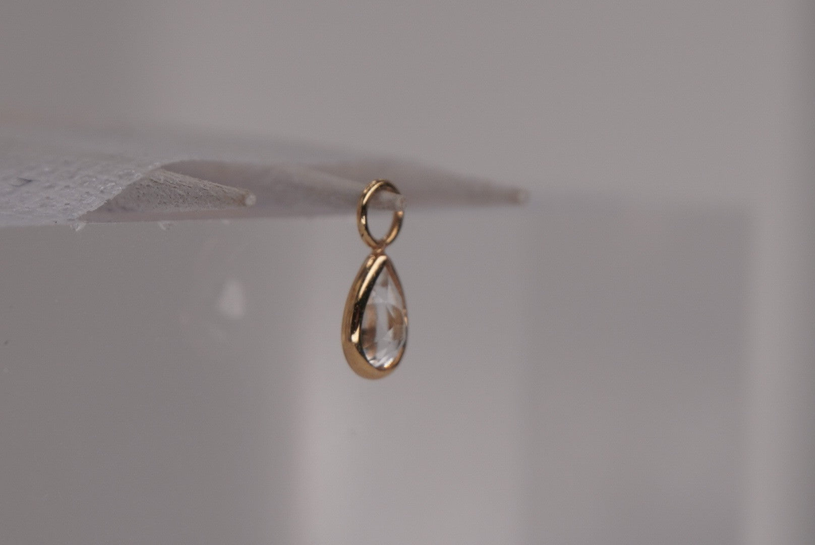 Concorde Teardrop Charm- White Topaz