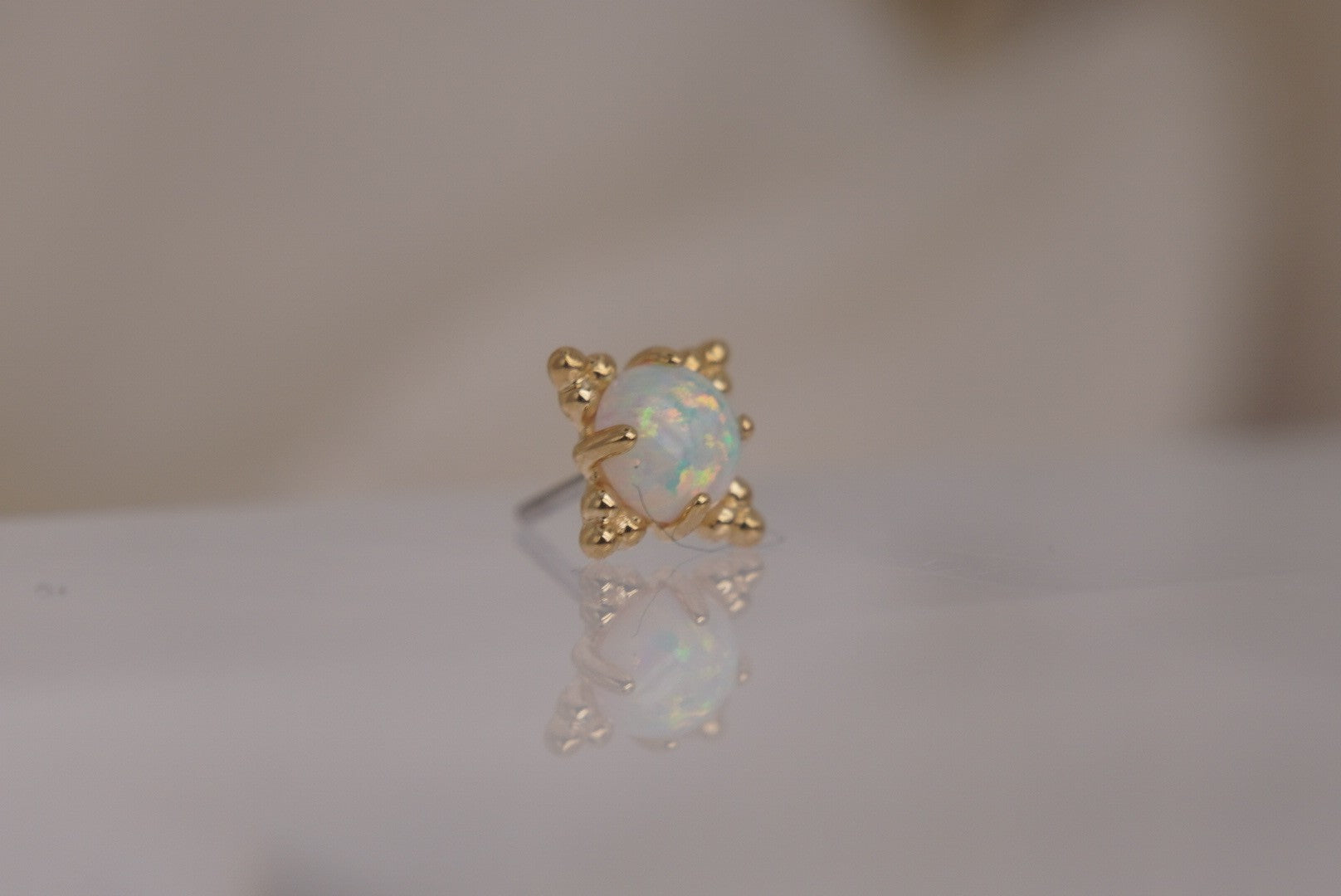 Zia with White Opal