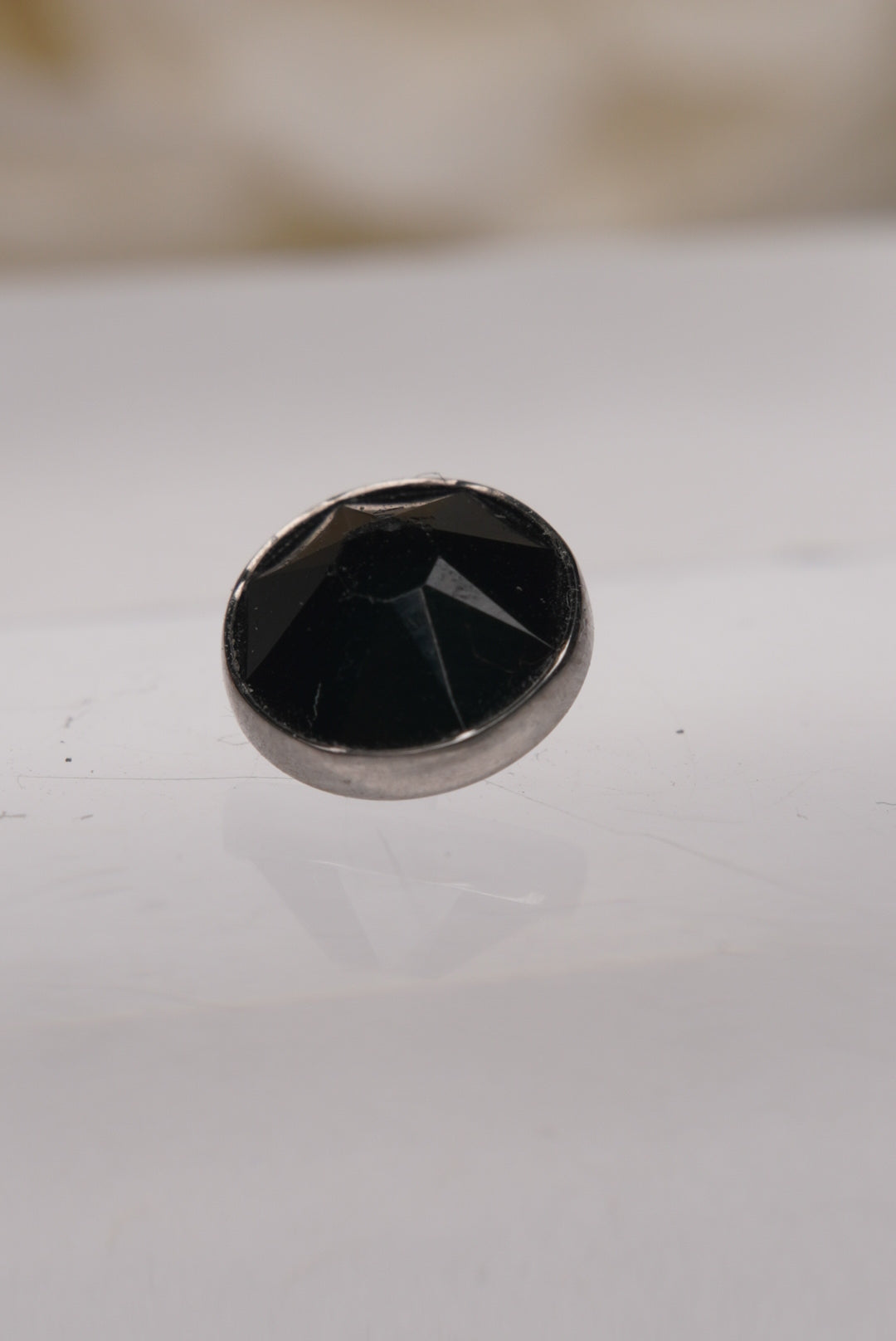 Jet Black Crystal- Flat Faceted Gems 14g