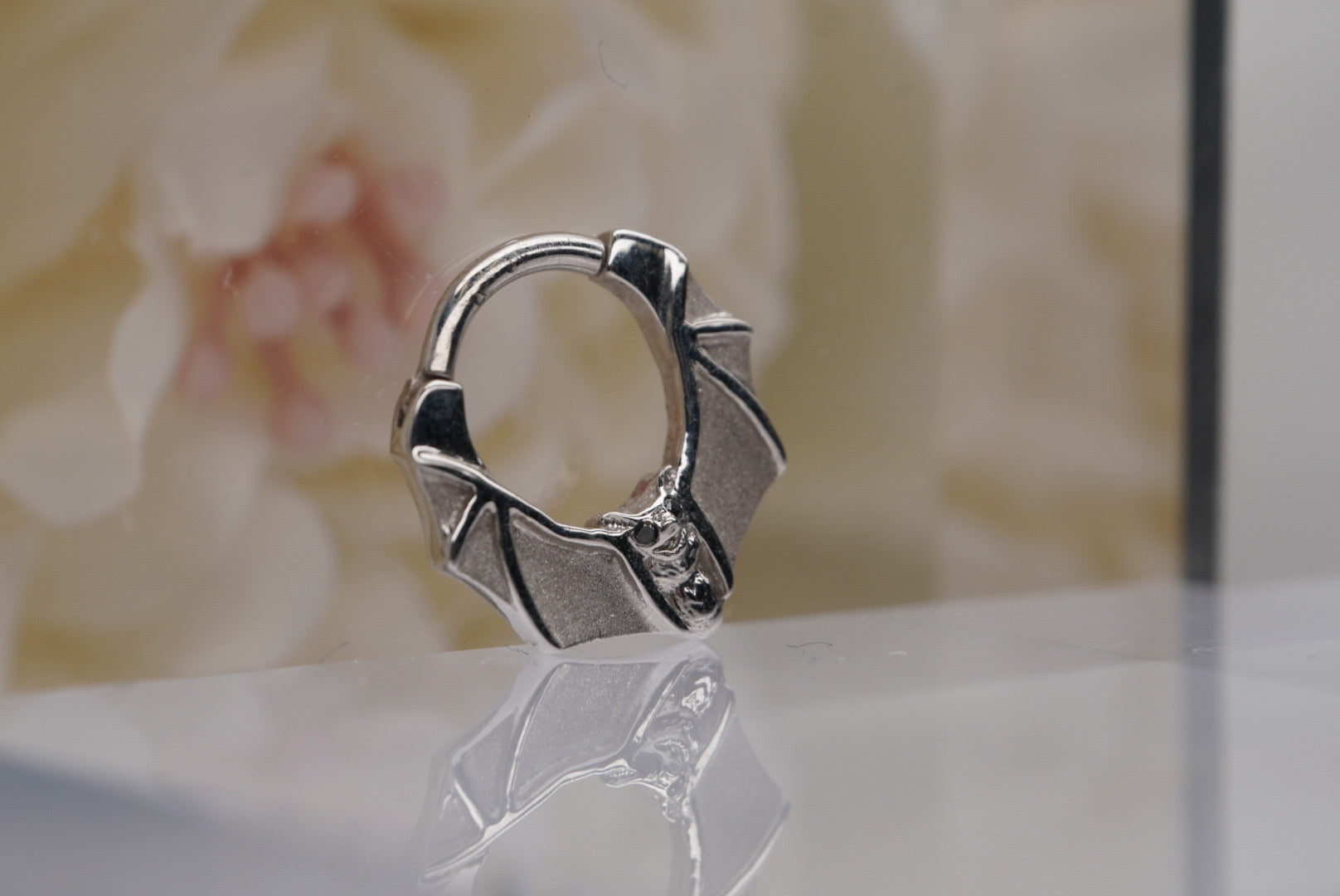 Lilith Bat Clicker with Black Diamonds