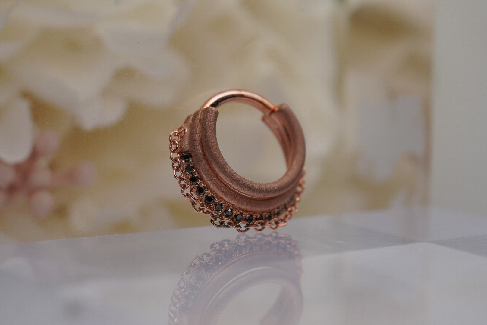 Lucy In Chains in Rose Gold with Black Diamonds
